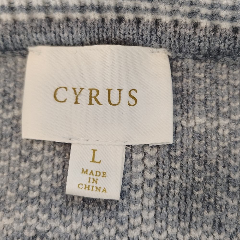 Cyrus Blue and Cream Grid Cardigan - Picture 8 of 9